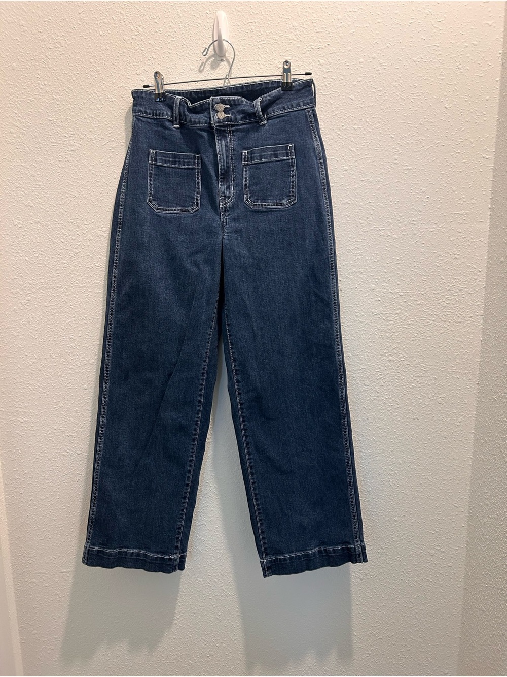 Old Navy Women's extra High-Rise wide Leg Jeans - Dark Blue